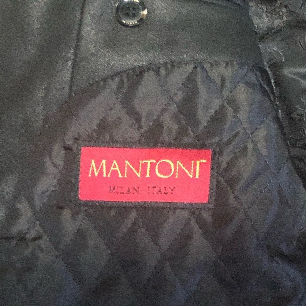 Mantoni Tony Blazer Men's 40 Black Button Up Sport Coat Milan Italy - Picture 2 of 9